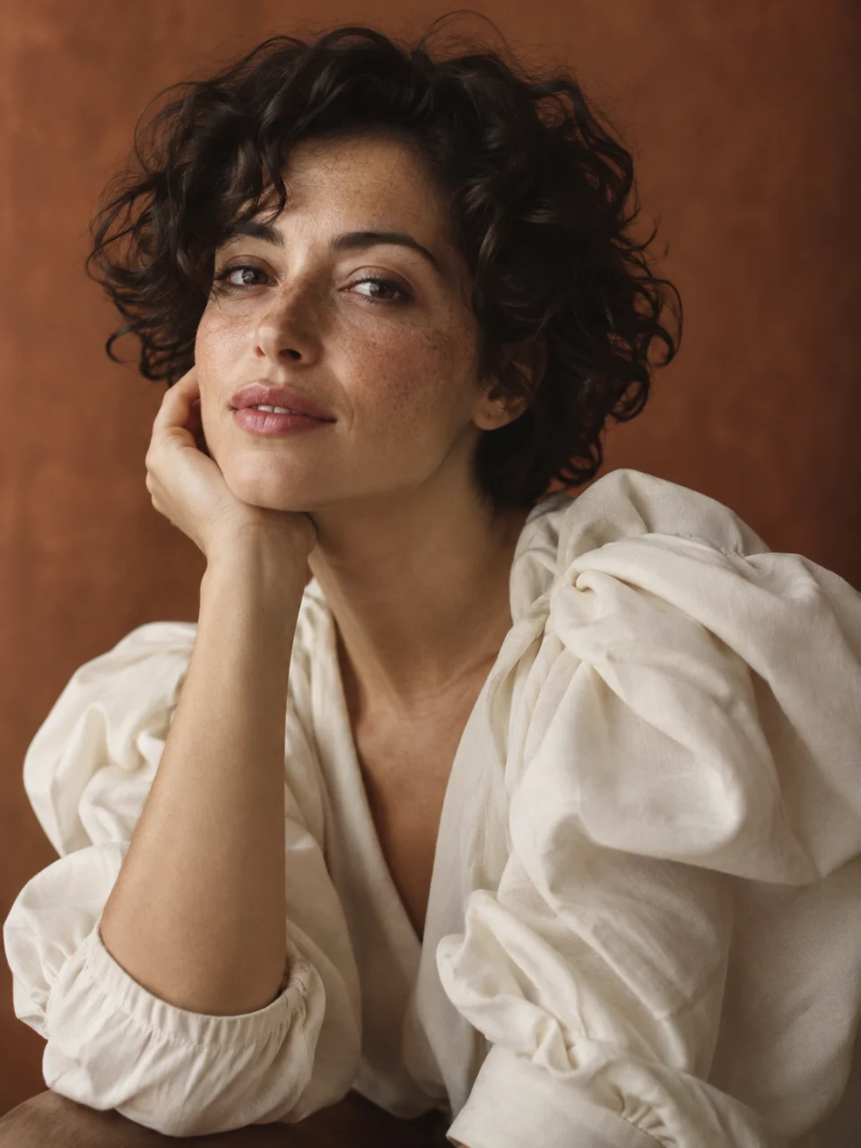 The synthetic adult portrait used as the appearance reference for this example