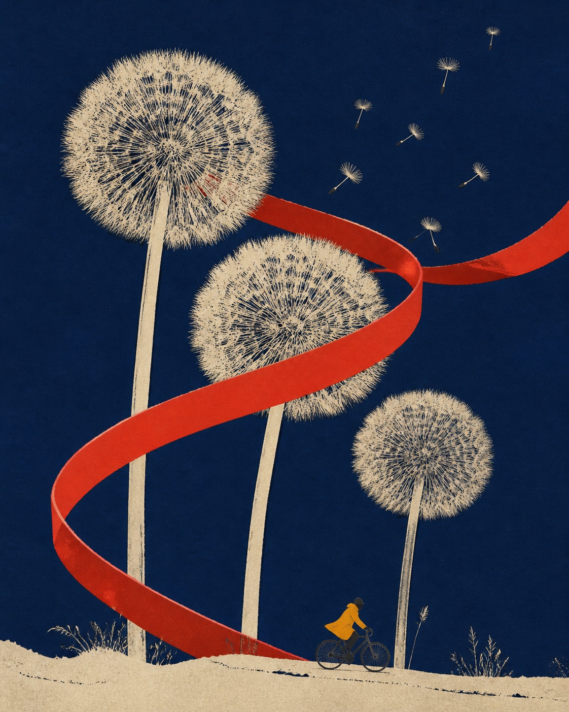 AI-generated Movelume studio study: Dandelion Ribbon Ride