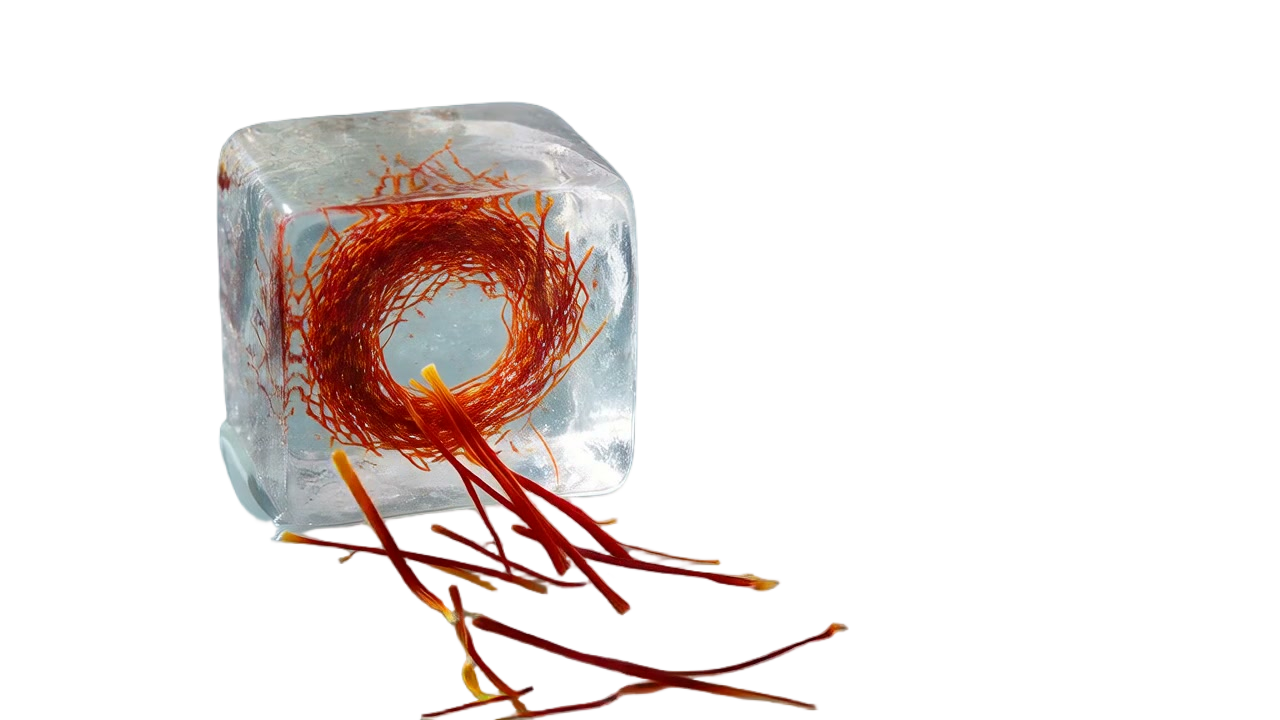 Ice and saffron, Background removed