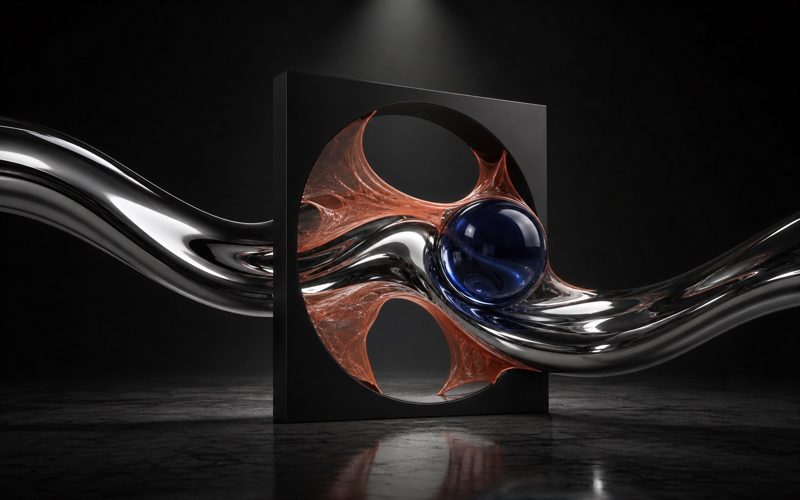 AI-generated Movelume studio study: Liquid Chrome Transit
