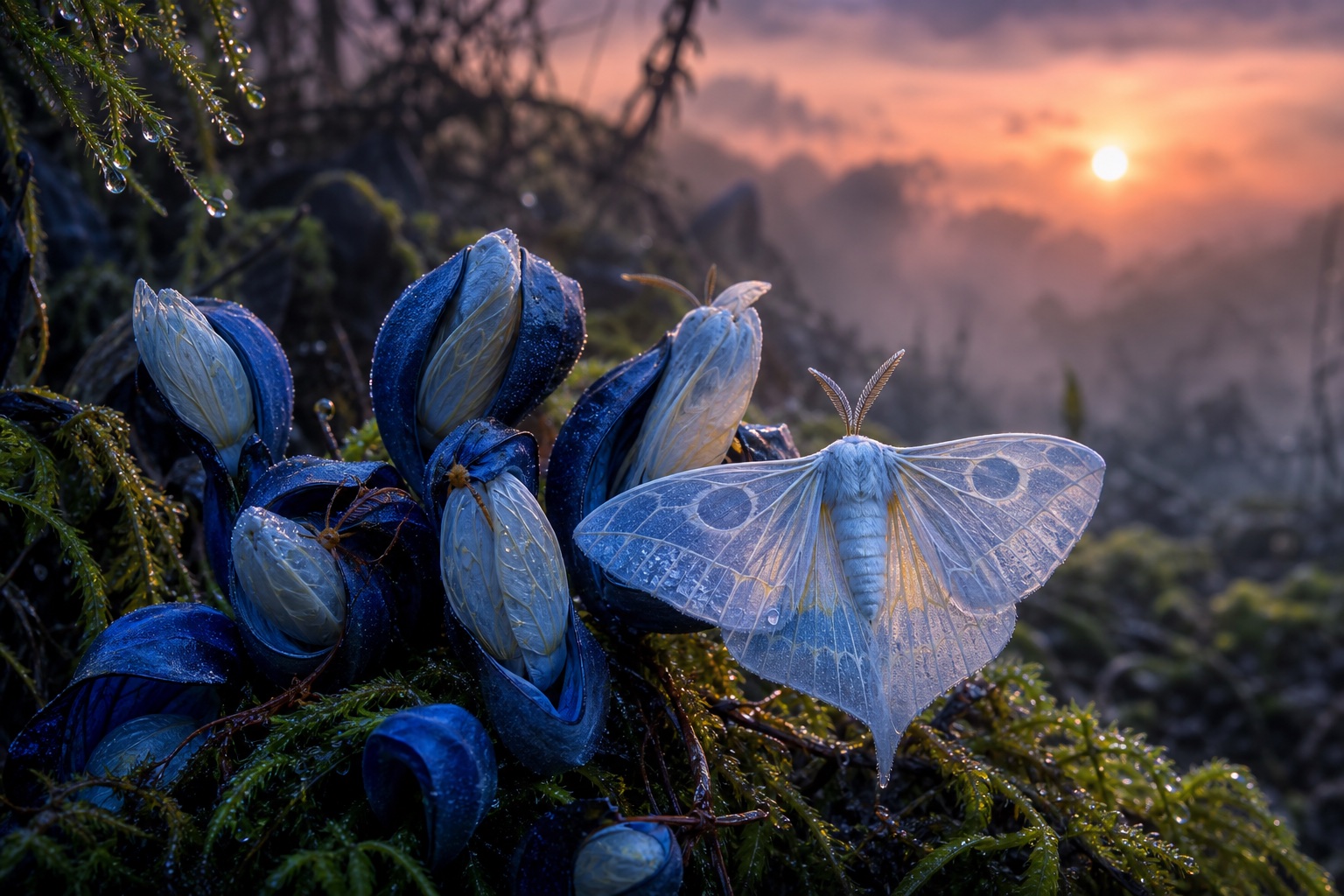 AI-generated Movelume studio study: Moon Moth Emergence